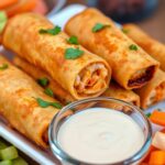 Buffalo Chicken Egg Rolls