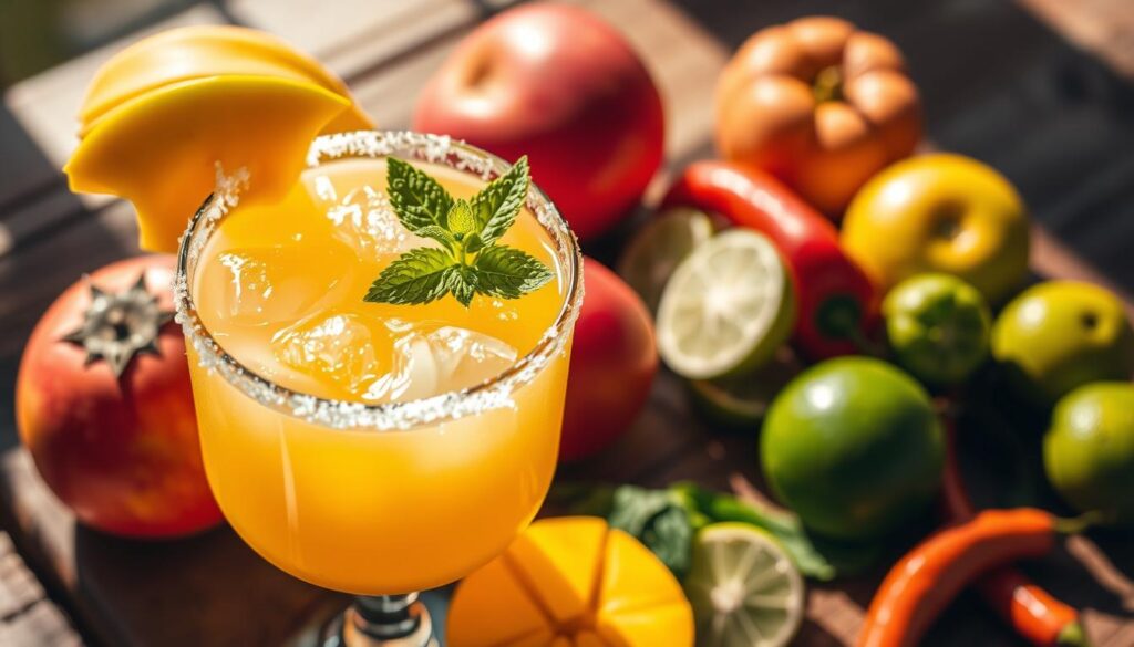 Hot Honey Spicy Mango Margarita