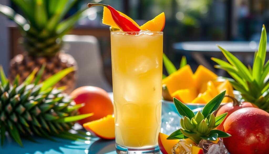 Hot Honey Spicy Mango Margarita